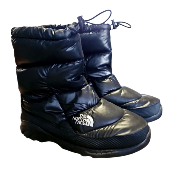 The North Face Men NUPTSE III Booties 550 Goose Down, PUFFER Black/White  US 12 - Picture 2 of 7
